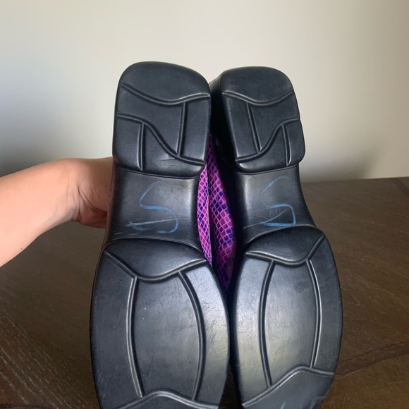 100% leather Purple Alligator design Women's Mules 6 - Picture 6 of 6